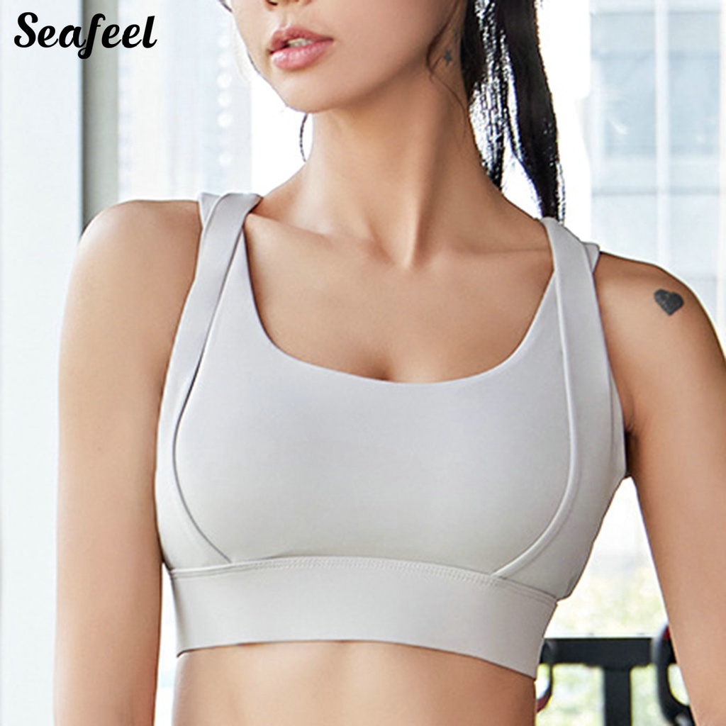 Áo Bra Thể Thao Cổ Vuông Chống Sốc Thoáng Khí Nhanh Khô Cho Nữ