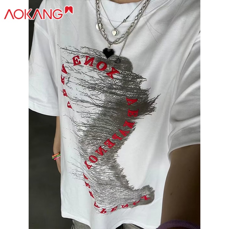 Áo Thun Nam Ngắn Tay In Chữ Phong Cách Harajuku 2023