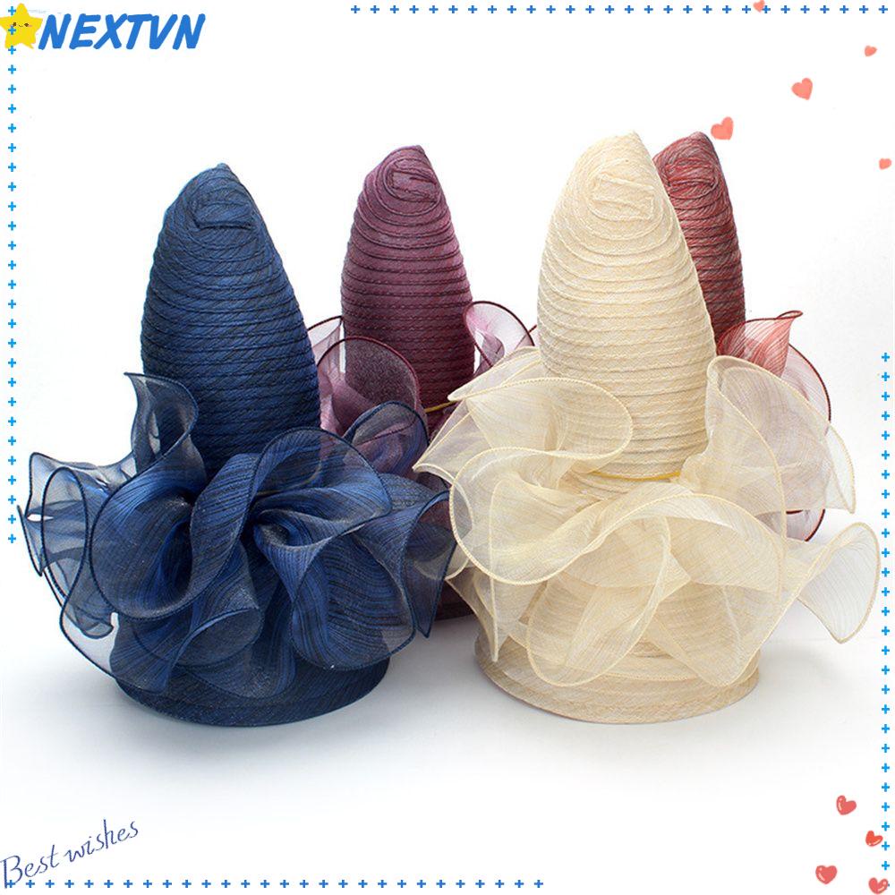 Mũ Bucket Vải Organza Che Nắng Gấp Gọn Được Phong Cách Nhà Thờ Thanh Lịch