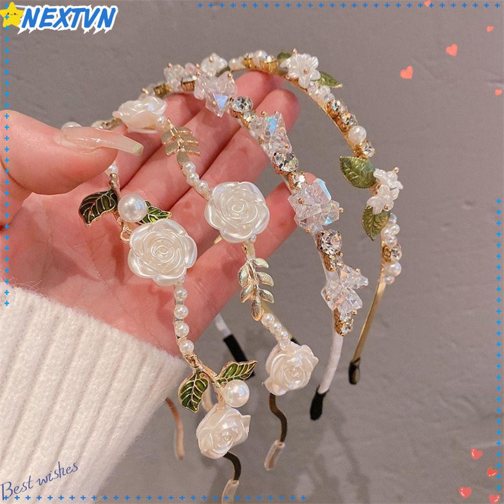 Cài Tóc Đính Hoa Hồng Thiết Kế Xinh Xắn Thời Trang Cho Nữ|Khăn Trùm Đầu Thiết Kế Đơn Giản Tiện Dụng