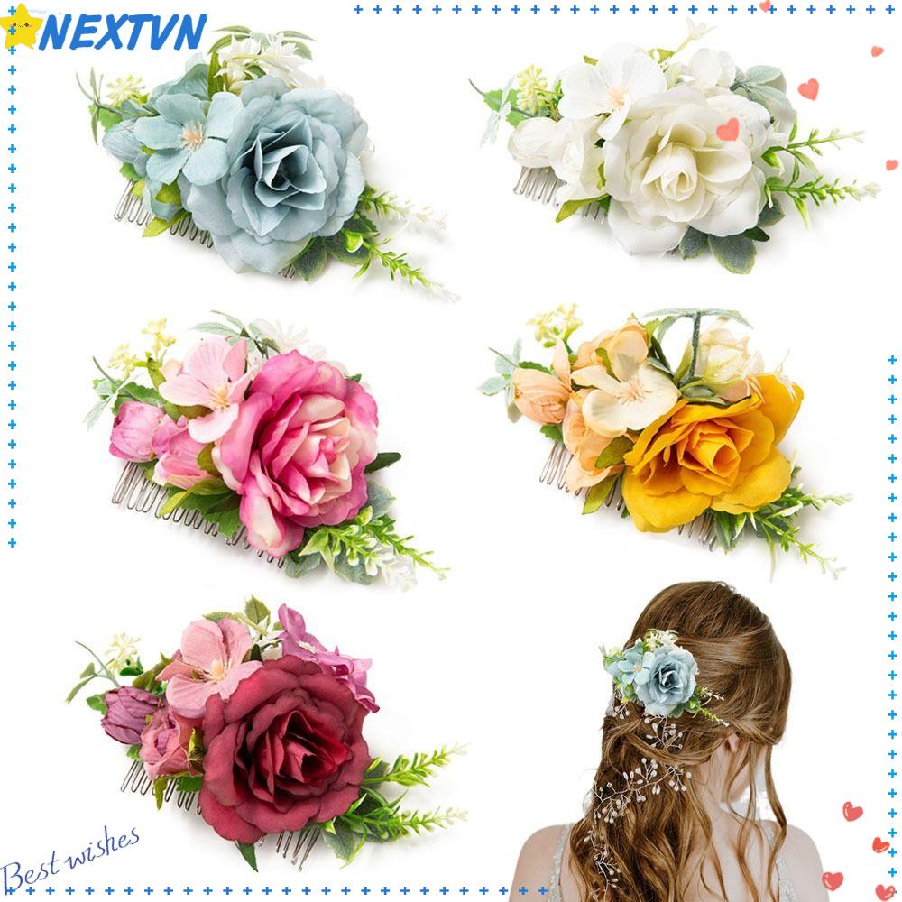 Lược Cài Tóc Hình Hoa Dành Cho Cô Dâu|Phụ Kiện Trang Trí Tóc Xinh Xắn Chất Lượng