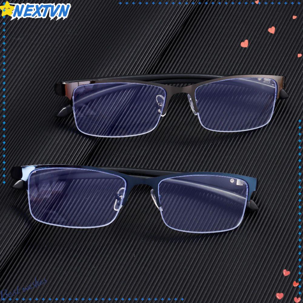 Kính Đọc Sách Nửa Gọng Chống Ánh Sáng Xanh Phong Cách Vintage Thời Trang