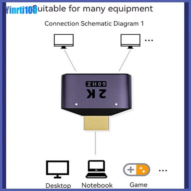 Bộ Chuyển Đổi Âm Thanh / Video Hdmi 1 Sang 2 Hdmi 2k Hd Có Đèn Báo Cho Hdtv