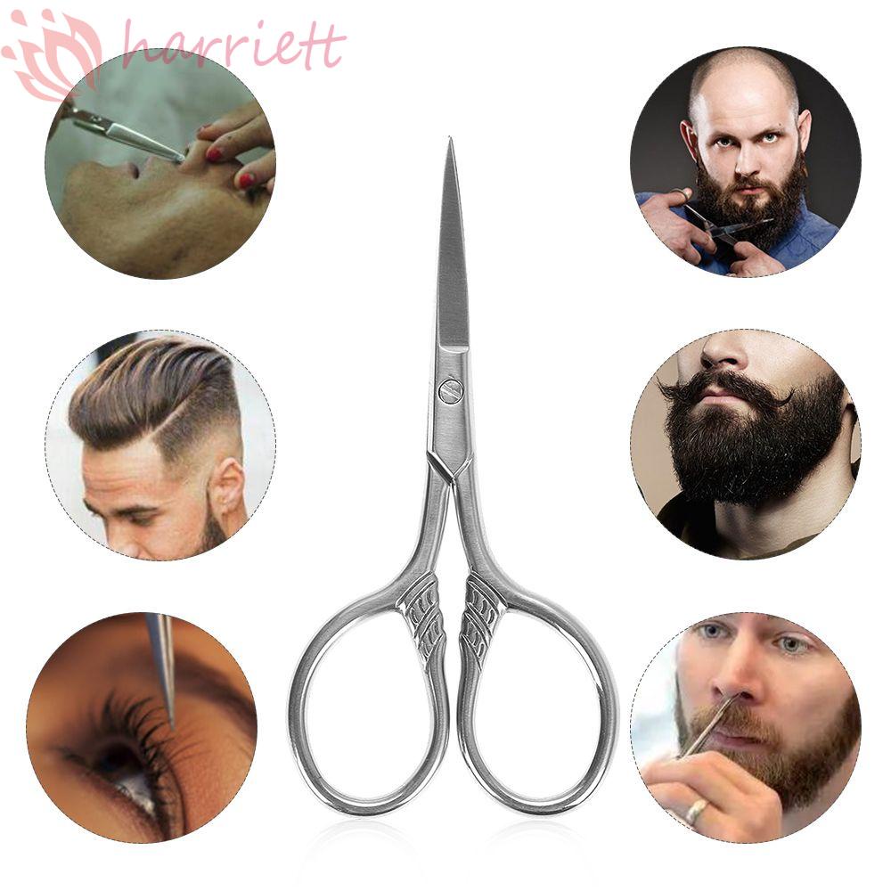 Kéo Cắt Tỉa Râu / Lông Mày Bằng Thép Không Gỉ Tiện Dụng Cho Nam