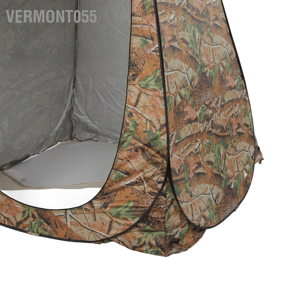 Vermont055 Lều Bật Lên Họa Tiết Lá 3 Cửa Sổ Thể Thao Cho Bóng Mát Vệ Sinh Tắm Thay Cắm Trại Đi Bộ Đường Dài Câu Cá