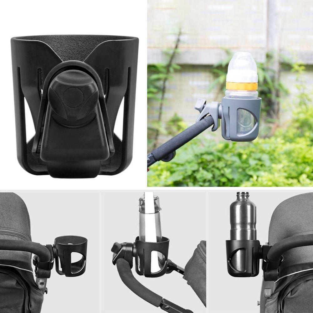 Giá Đỡ Cốc Nước Màu Đen Có Thể Điều Chỉnh Gắn Xe Đẩy Em Bé
