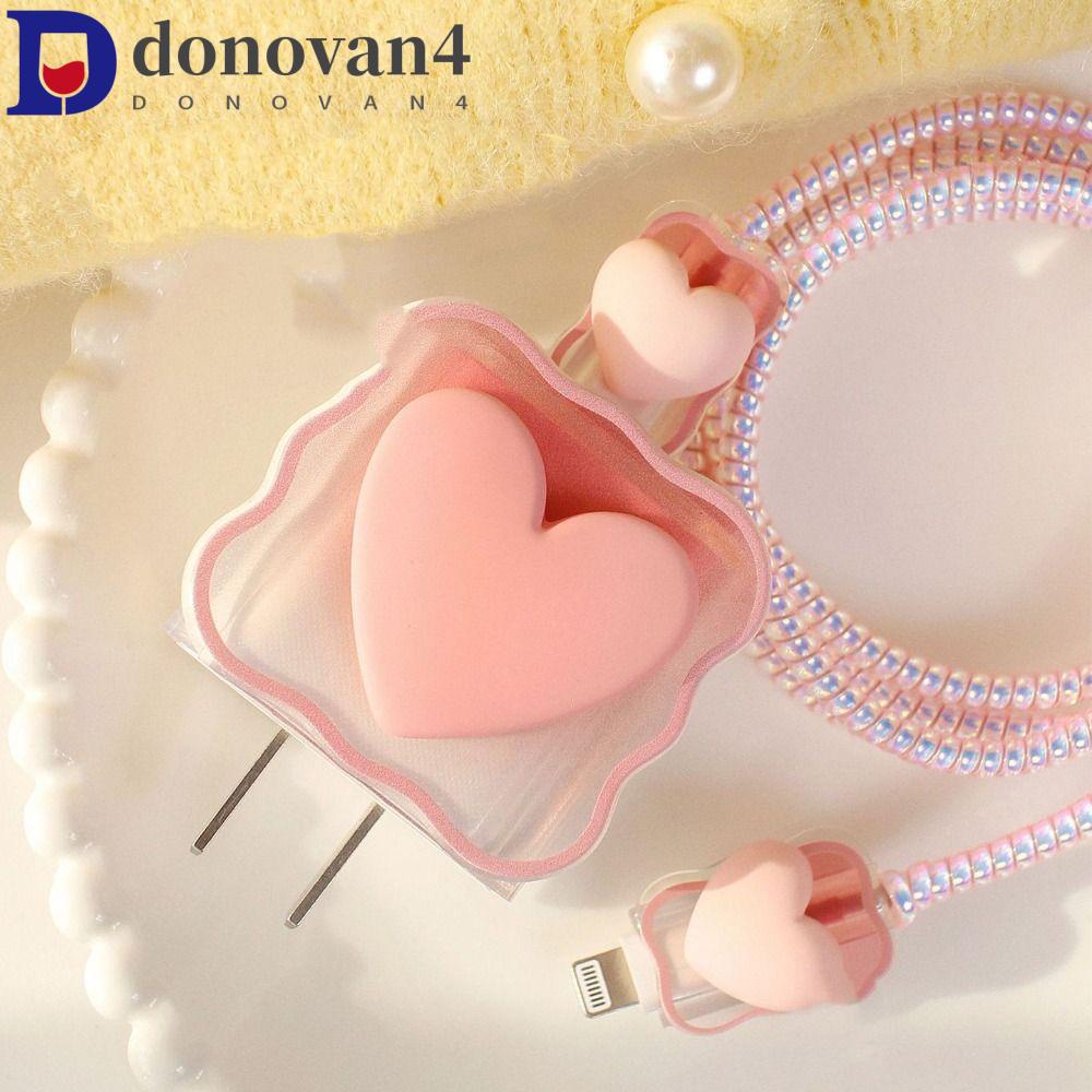 Dây Quấn Bảo Vệ Dây Cáp Sạc Dữ Liệu Điện Thoại Di Động Hình Trái Tim donovan