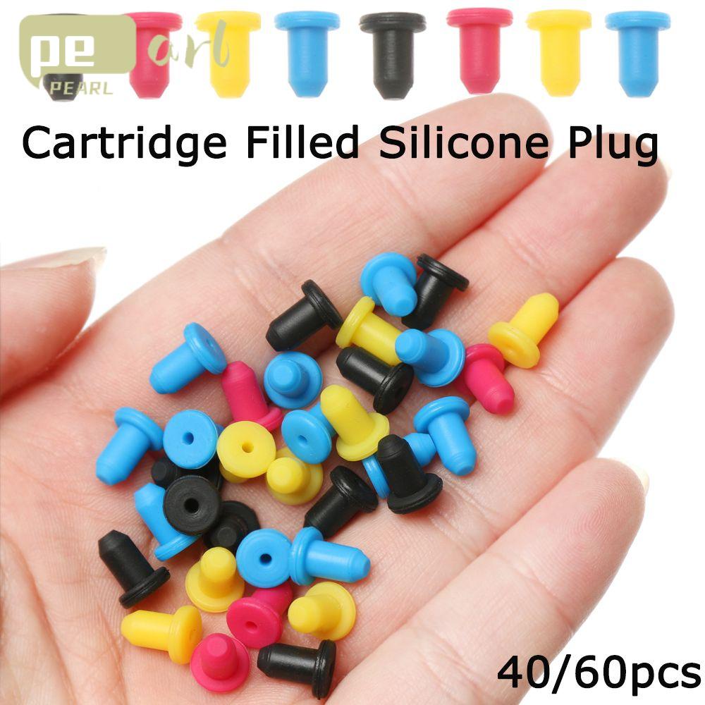 .Bộ 40 / 60 Nút Bịt Kín Bằng Silicon Đàn Hồi Cao 4mm Màu Sắc Ngẫu Nhiên
