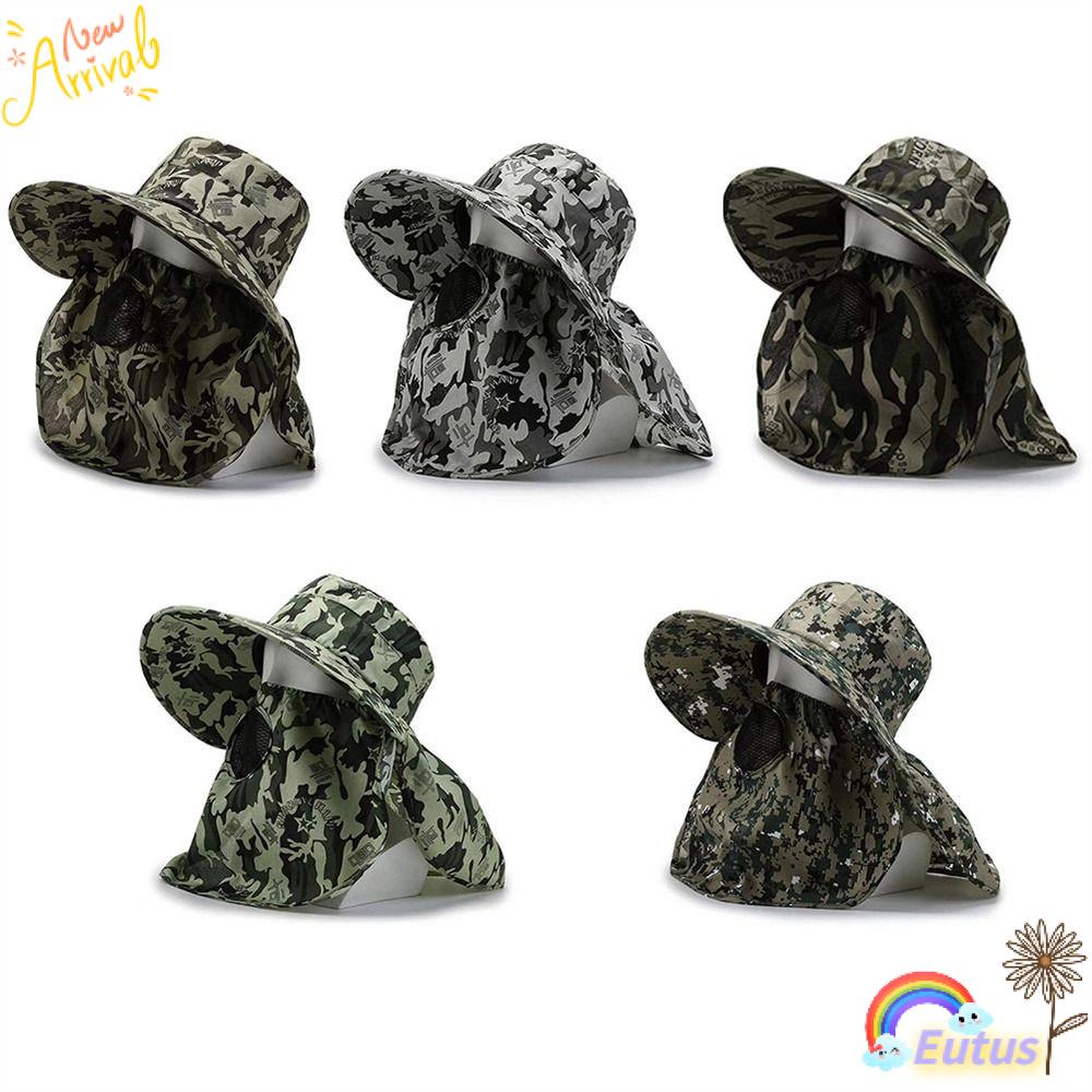 Nón Tai Bèo Chống Nắng Bảo Vệ Cổ Tiện Dụng Cho Nam Leo Núi / Câu Cá