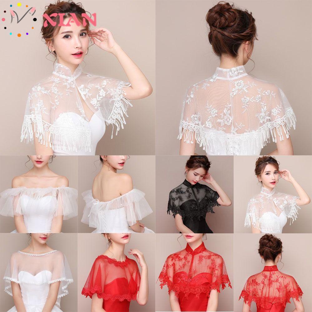 Xiantin Khăn Choàng Mềm Mại Phụ Kiện Hóa Trang Cho Cô Dâu Trong Tiệc Cưới