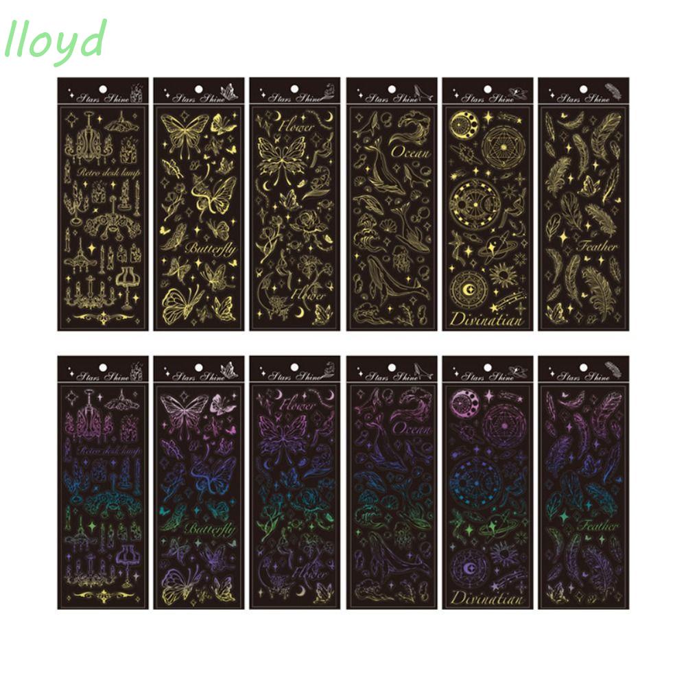 Nhãn Dán Bằng PVC Trong Suốt Màu Laser Trang Trí Album Ảnh DIY