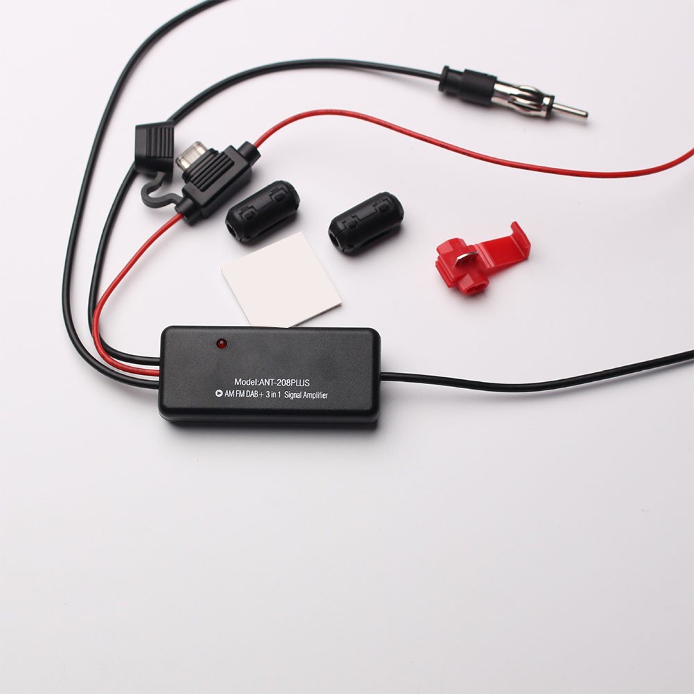 1 Bộ Khuếch Đại Tín Hiệu Ăng Ten Xe Hơi 10-15V 25DB 3 Trong 1