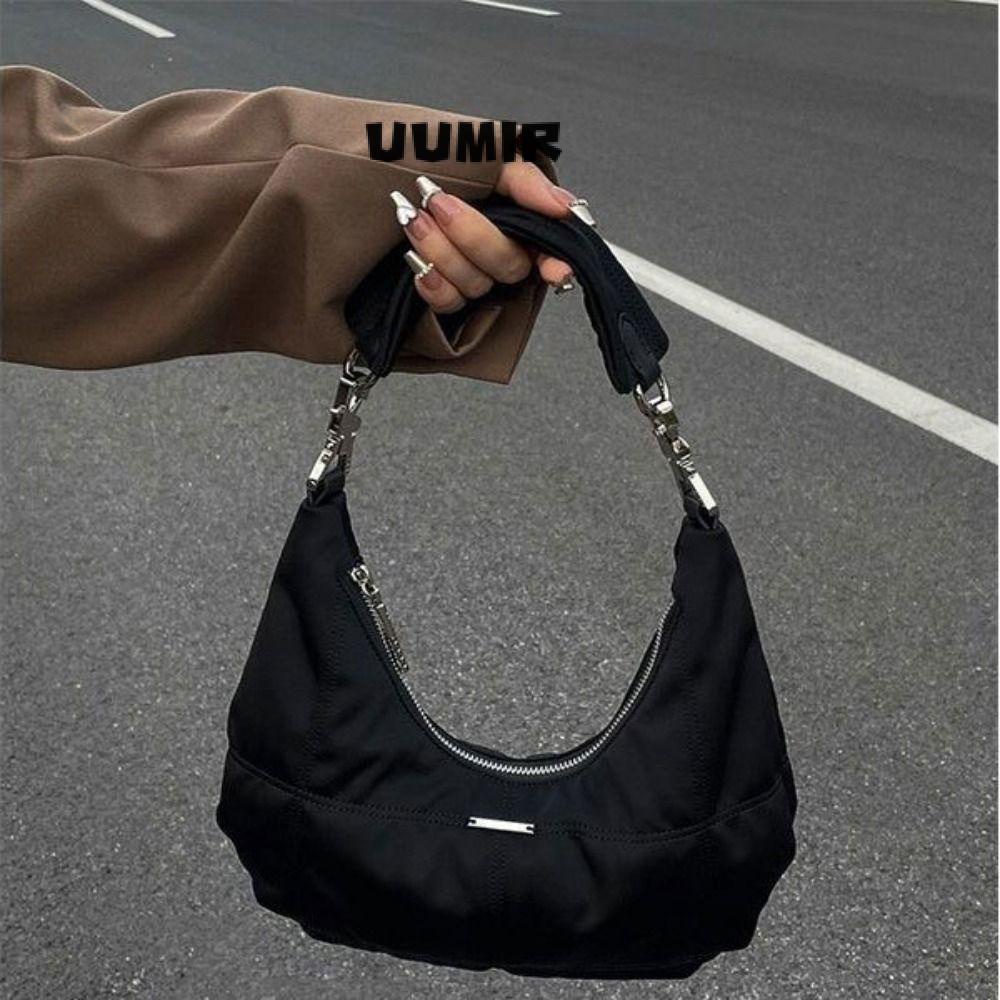 UUMIR Túi Xách Đen Đeo Dưới Cánh Tay Phong Cách Retro Cho Nữ