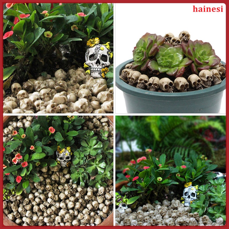 Bộ 20 Mô Hình Đầu Lâu Nhỏ Xinh Trang Trí Bánh Kem 1.8x1cm