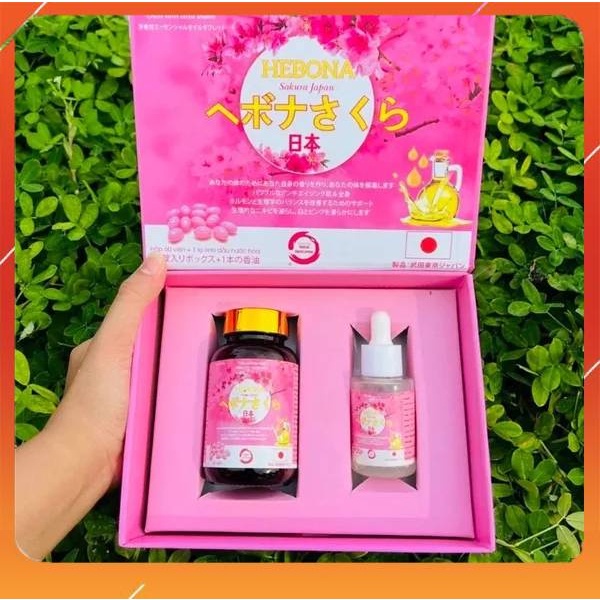 HEBONA Viên uống thơm cơ thể - Đẹp da - Chống lão hoá - Tăng cường sinh lý  phụ nữ lọ 60v