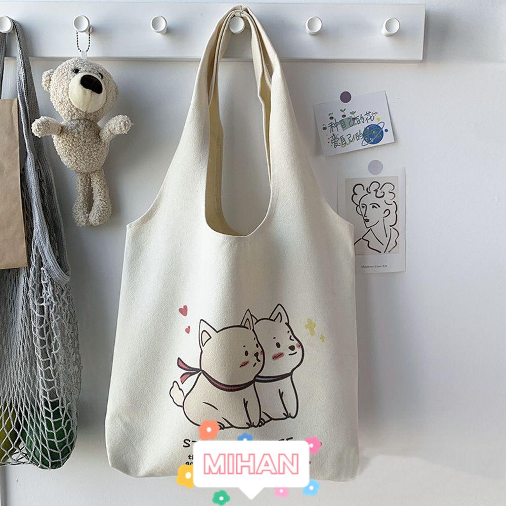 Túi Đeo Vai Canvas Họa Tiết Hoạt Hình MIHAN1