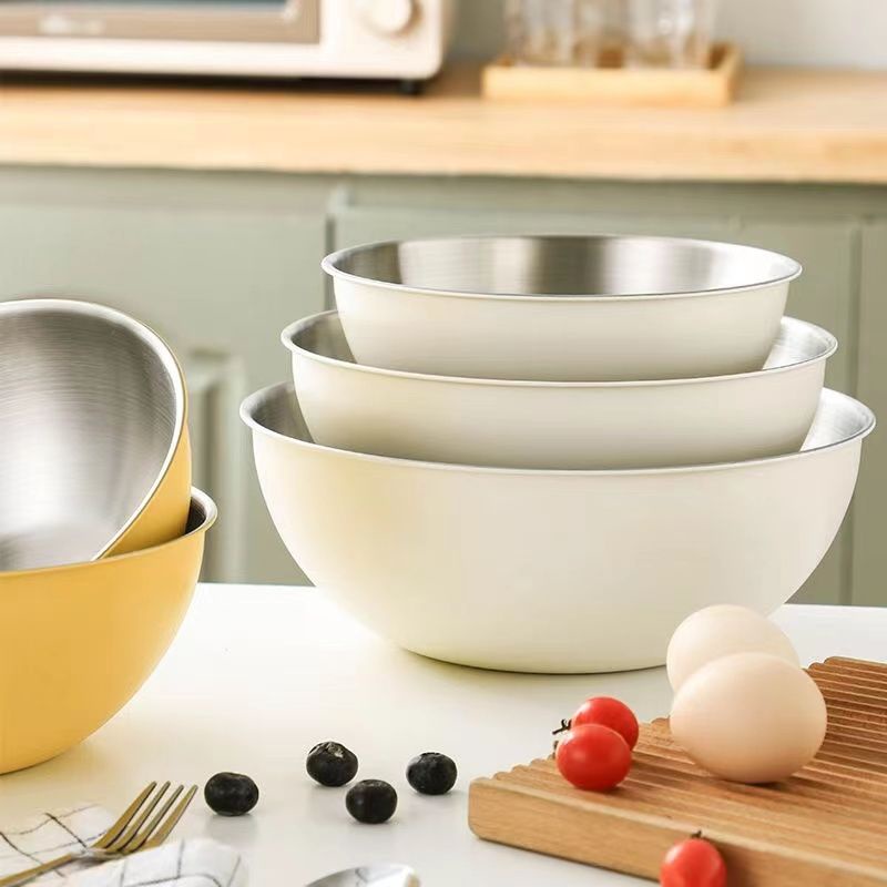 ”Đảm bảo chính hãng“ 304 thép không gỉ bát/salad bát/bát/nhà bếp nướng, khuấy trứng bát/có tỷ lệ