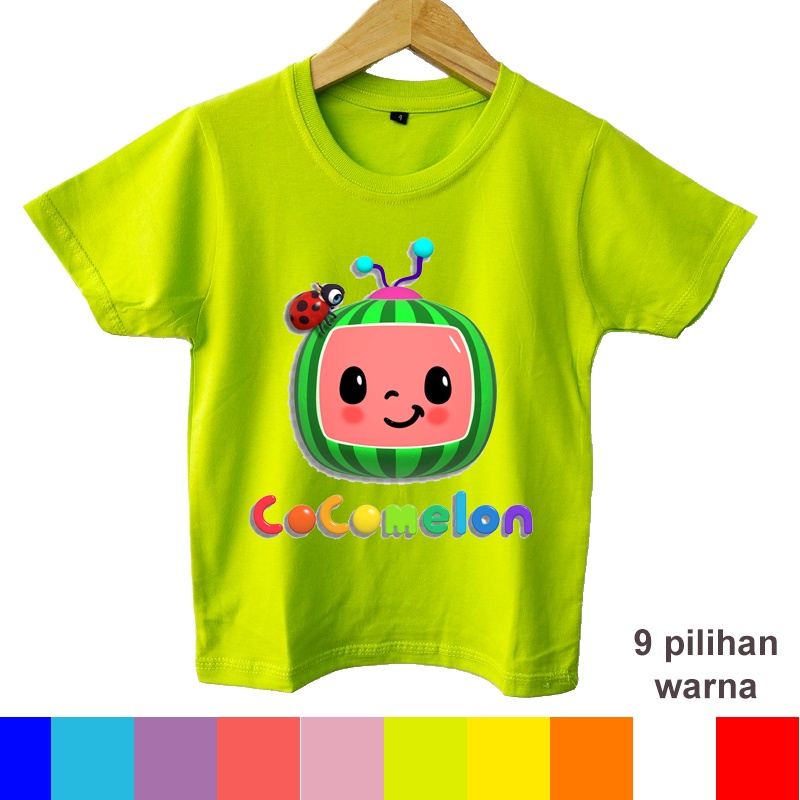 Áo thun cho bé trai và bé gái in hình Cocomelon dễ thương, chất liệu cotton mềm mịn thoáng NTKID 0