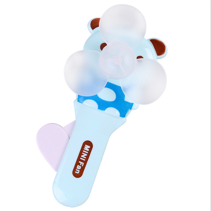 Quạt Mini Cầm Tay Họa Tiết Hoạt Hình Dễ Thương Cho Bé