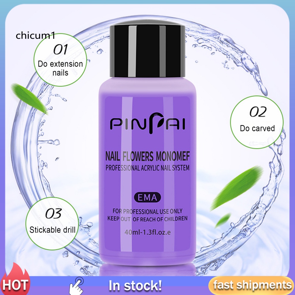 Lọ Dung Dịch Acrylic 40ML Chống Rò Rỉ Dùng Để Trang Trí Móng Nghệ Thuật