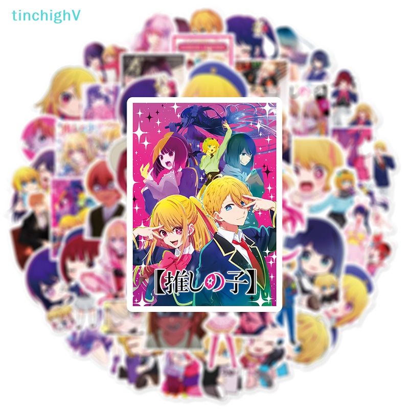 [TinchighV] 50 Nhãn Dán Hoạt Hình Oshi no Ko Anime Trang Trí Laptop Xe Hơi Ván Trượt [Mới]
