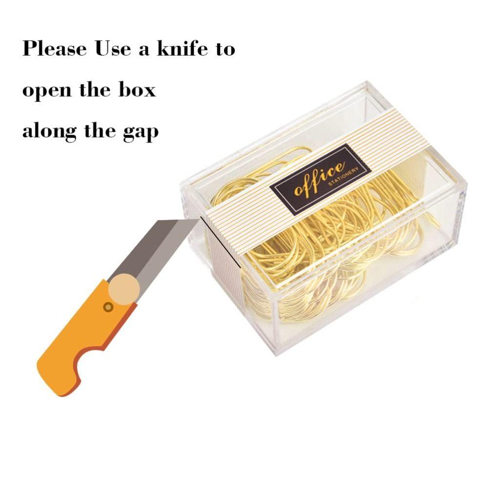 Set 50 Kẹp Giấy Đánh Dấu Trang Sách Bằng Kim Loại Rộng 1.97 inch 50mm