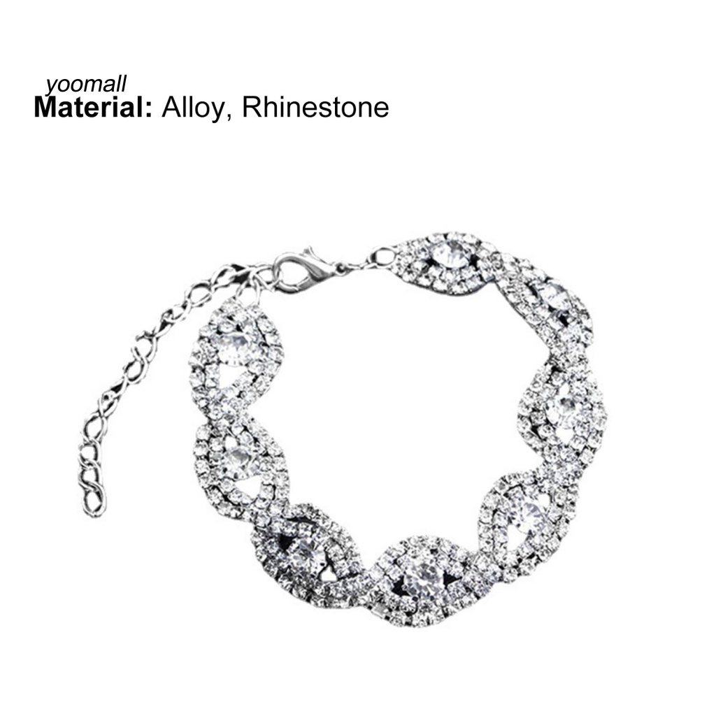 Vòng Đeo Tay Cô Dâu Kiểu Dáng Hình Học Đính Đá Sang Trọng