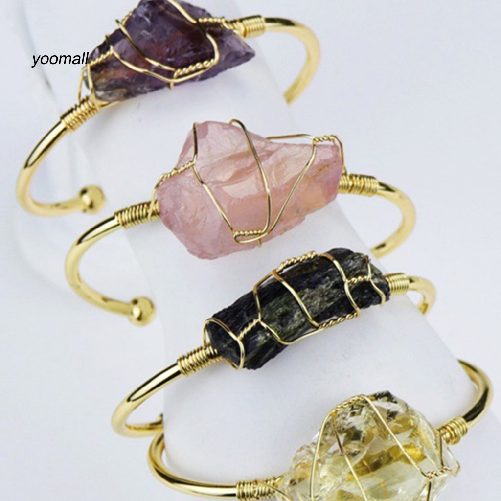 Vòng Đeo Tay Dạng Hở Bằng Hợp Kim Tự Nhiên Có Thể Điều Chỉnh Cho Nữ