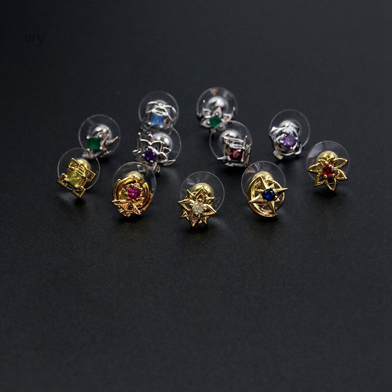 Khuyên Tai Hợp Kim Họa Tiết Game Genshin Va Chạm Seven Elements Sáng Tạo