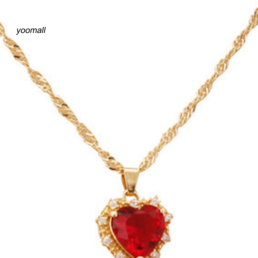 Vòng cổ Mặt Trái Tim Nhỏ Đính Đá Sáng Tạo Cho Nữ