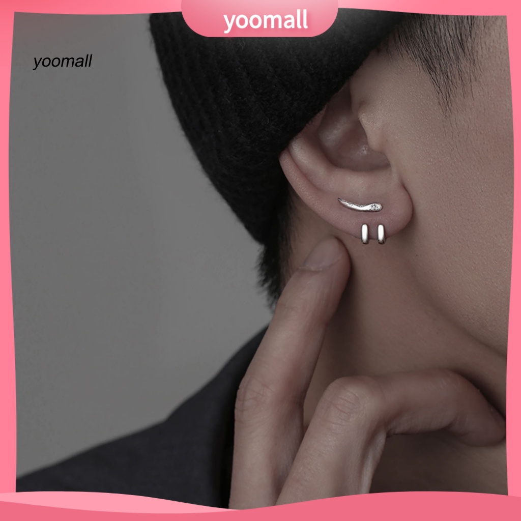 Bông Tai Dạng Móc 2 Móng Vuốt Đơn Giản Cá Tính Thời Trang Punk Hip Hop Có Thể Tháo Rời Làm Quà Tặng Cho Nam