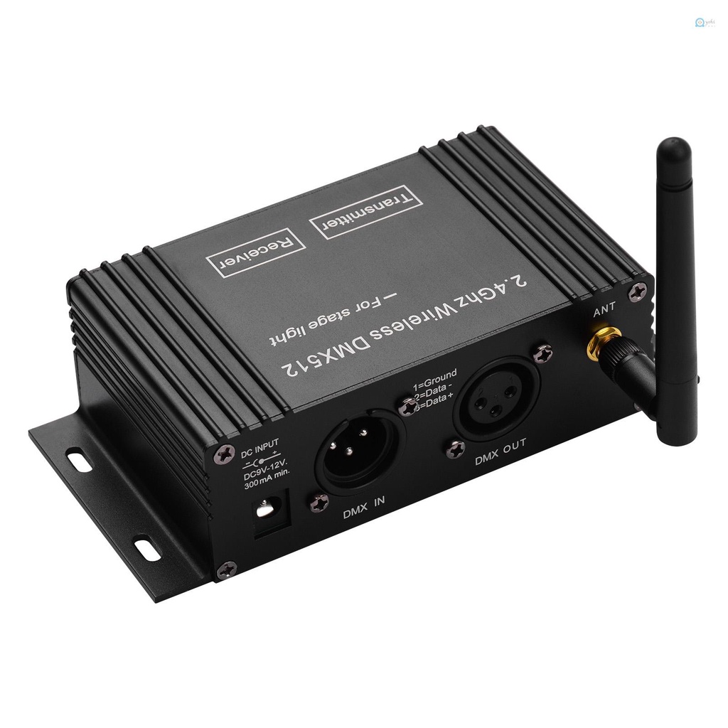 Bộ Điều Khiển Đèn yn73DMX512 Không Dây 2.4G ISM 126 CH LCD Cho Sân Khấu DJ Disco Có Ăng Ten Màu Đen