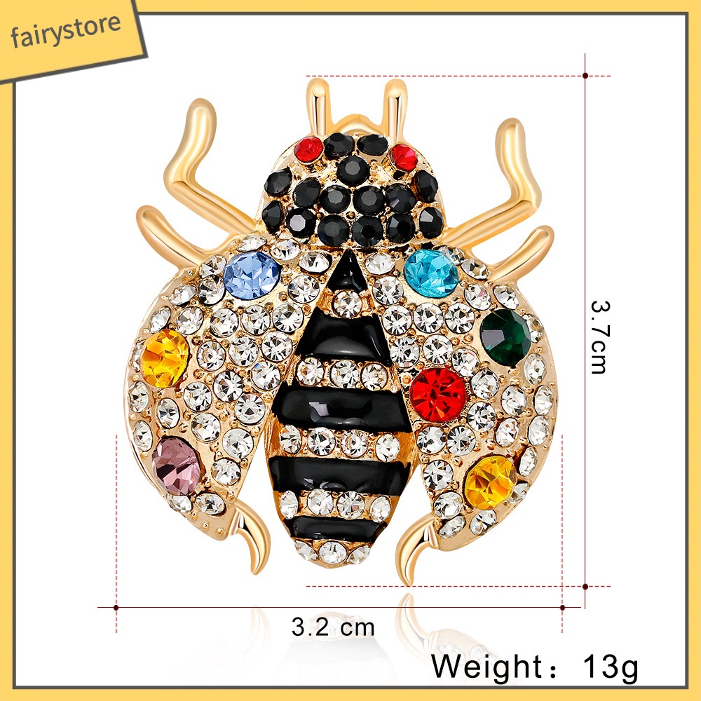 [FTO] Trâm Cài Áo Hình Bọ Rùa Bảy Sao Đính Kim Cương