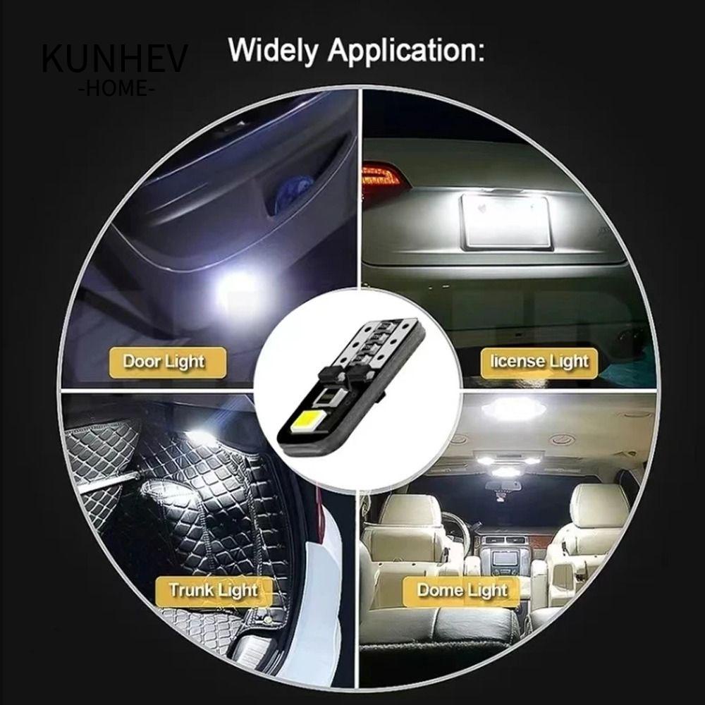 KUNHEV Set 10 Bóng Đèn Nội Thất Xe Hơi Không Lỗi