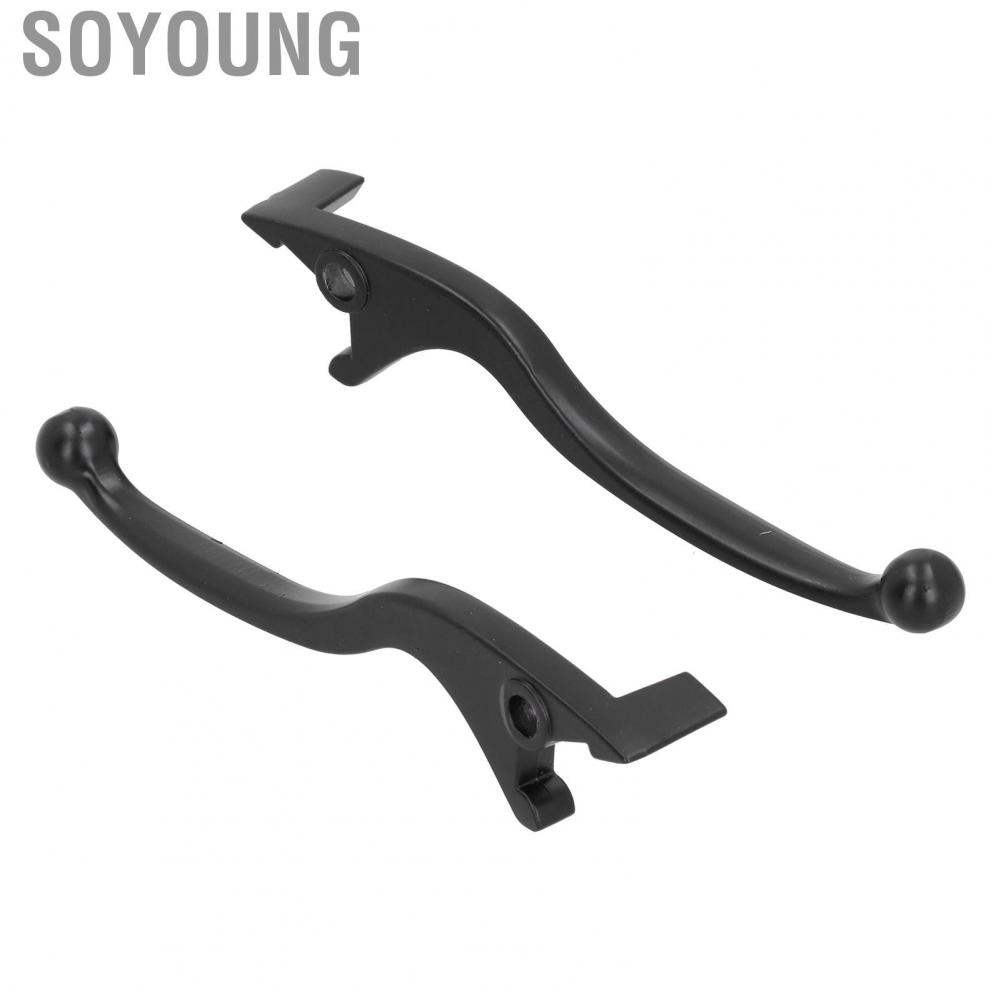 Soyoung 2PCS Brake Handle Lever Aluminum Alloy Black Replacement for Yamaha Motorcycle Moped ATV