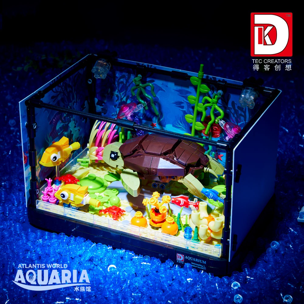 Bộ Đồ Chơi Lắp Ráp Mô Hình Lego Bể Cá Trang Trí Phòng Khách