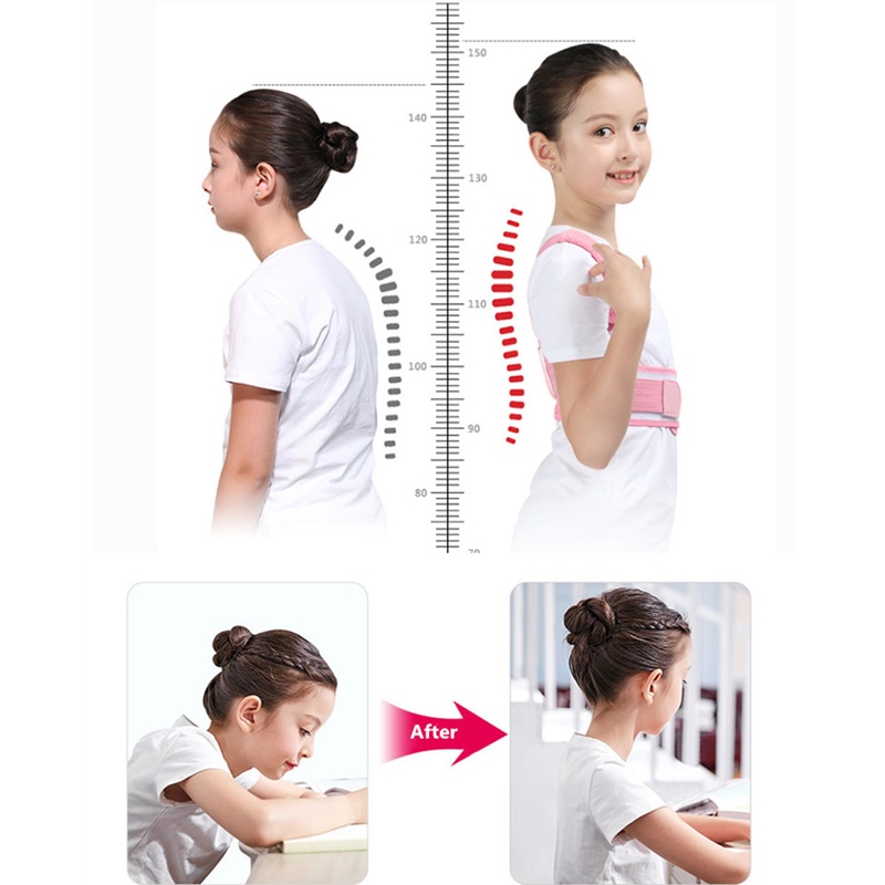ADJUSTABLE CHILDREN POSTURE CORRECTOR KIDS BACK SUPPORT BELT ORTHOPEDIC SPINE BACK LUMBAR SHOULDER BRACES HEALTH