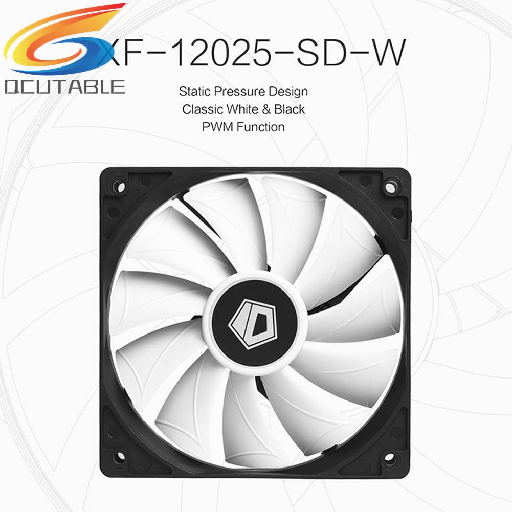 Quạt Tản Nhiệt Khung Đen Trắng XF-12025-SD-W PWM PC