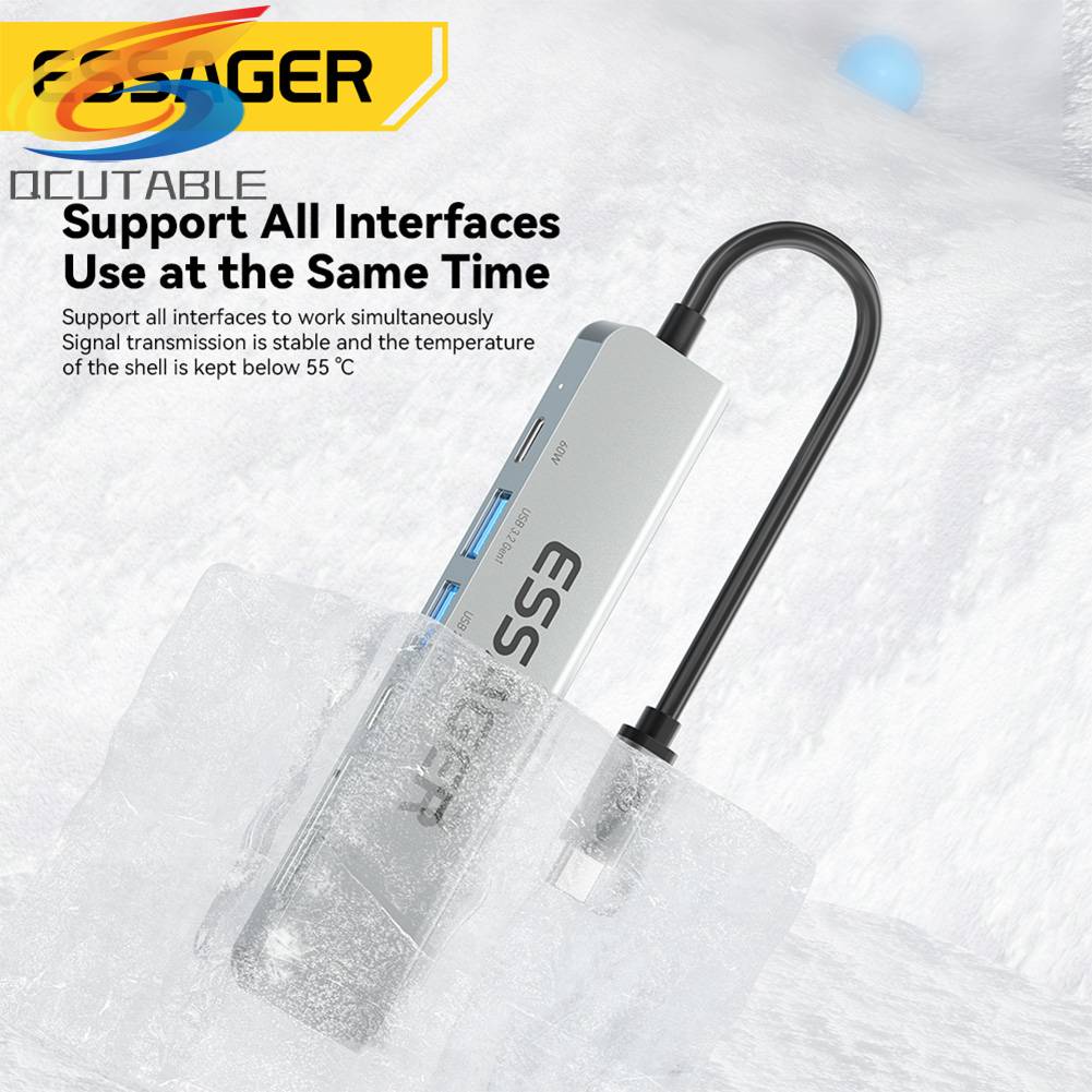 Bộ Chia Cổng USB Type-C HDMI 7 Trong 1 Hỗ Trợ PD60W