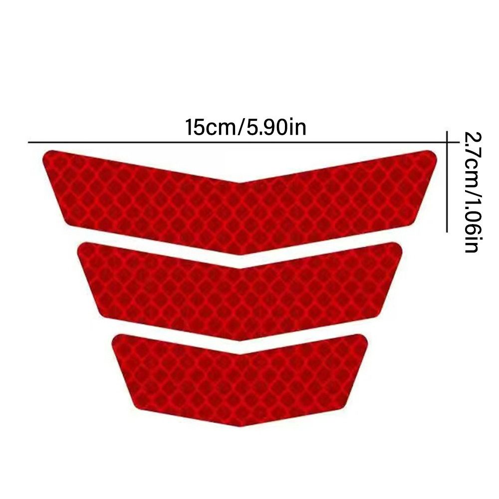 Bộ 3 Đề Can Phản Quang Cảnh Báo Ban Đêm Chống Nước Chống Trầy Hình Mũi Tên Cho Xe Máy