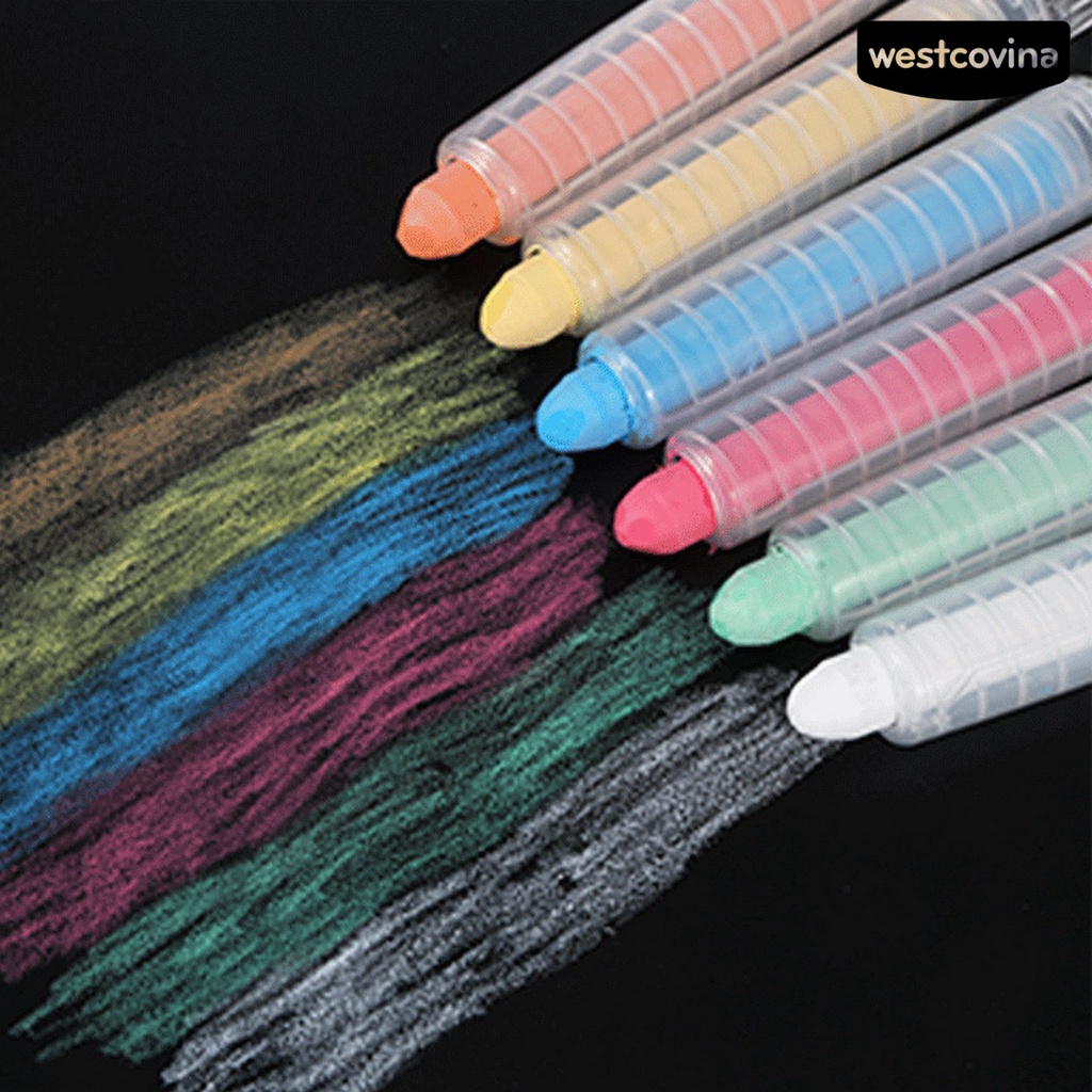 [WSTN] [WSTN]✎Set 12 Phấn Vẽ Graffiti 12 Màu Không Bụi Có Thể Giặt Được Kèm Vỏ Bọc Dành Cho Trẻ Em