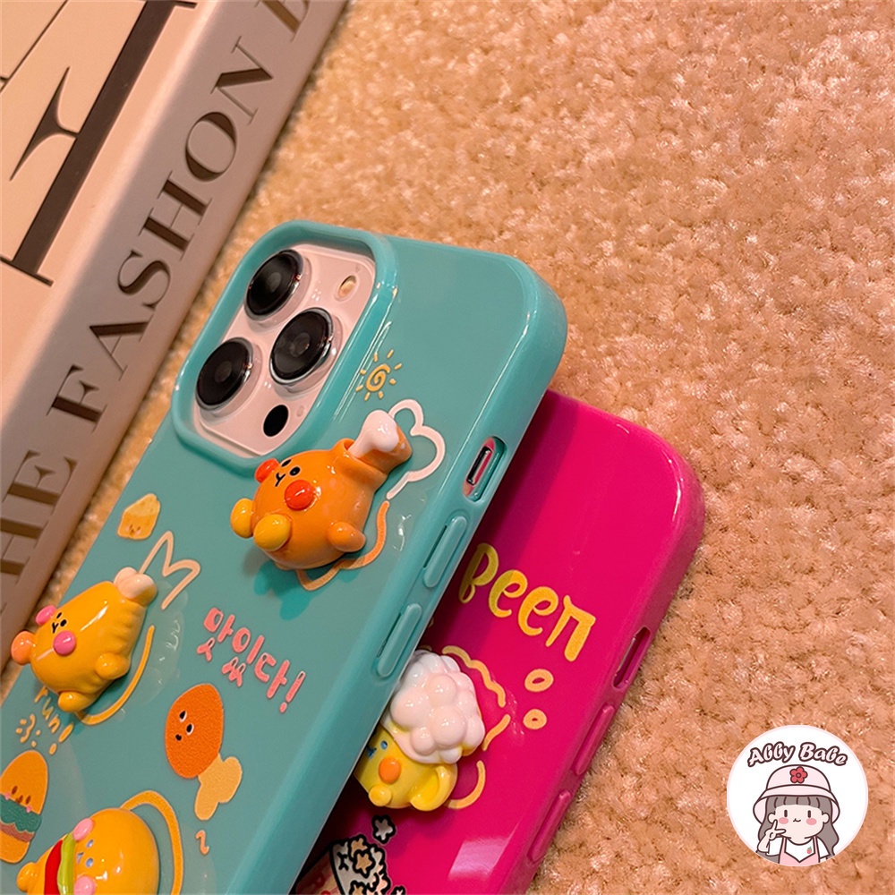 Ốp Điện Thoại TPU Mềm Bóng Trong Suốt Hình Đồ Ăn 3D Chống Va Đập Cho IPhone 14 Pro Max 11