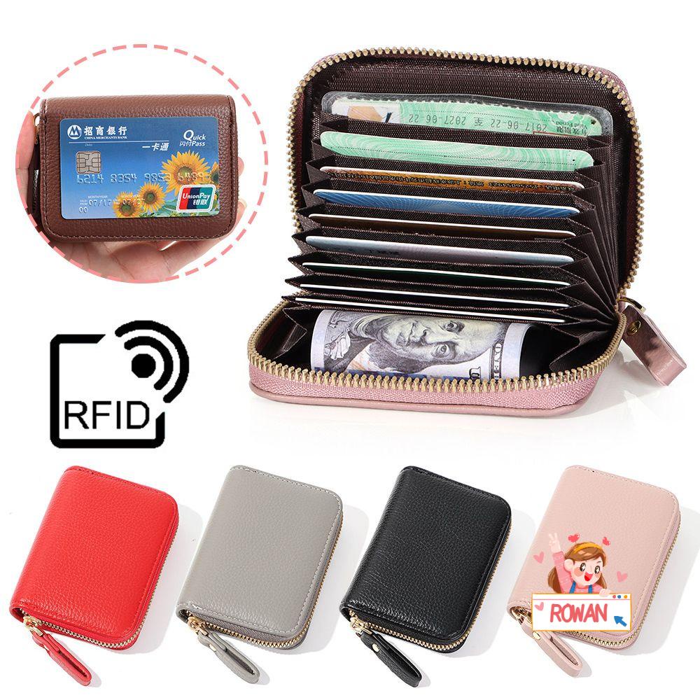 ROWANS Ví Đựng Thẻ / Tiền Xu RFID Đa Năng Chống Trộm Dành Cho Nam Và Nữ
