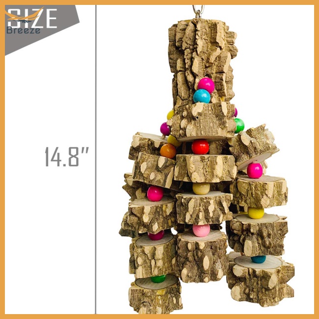 Đồ Chơi Dây Gỗ Tự Nhiên Chống Rách Làm Sạch Răng Cho Vẹt Cỡ Vừa / Lớn