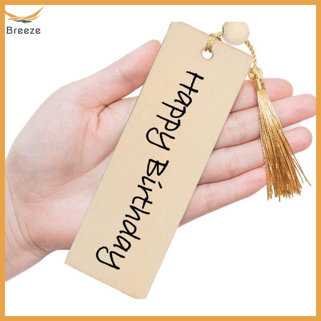 Bộ 133 Thẻ Đánh Dấu Trang Sách Bằng Gỗ Chưa Hoàn Thiện Diy