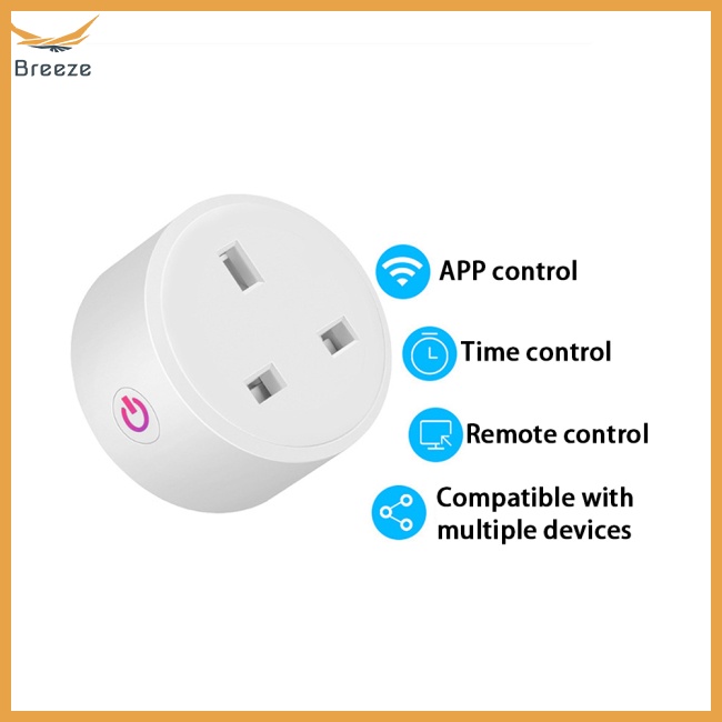 Ổ Cắm Điện Thông Minh 16a Ac 100-240v Điều Khiển Bằng Giọng Nói Tiện Dụng