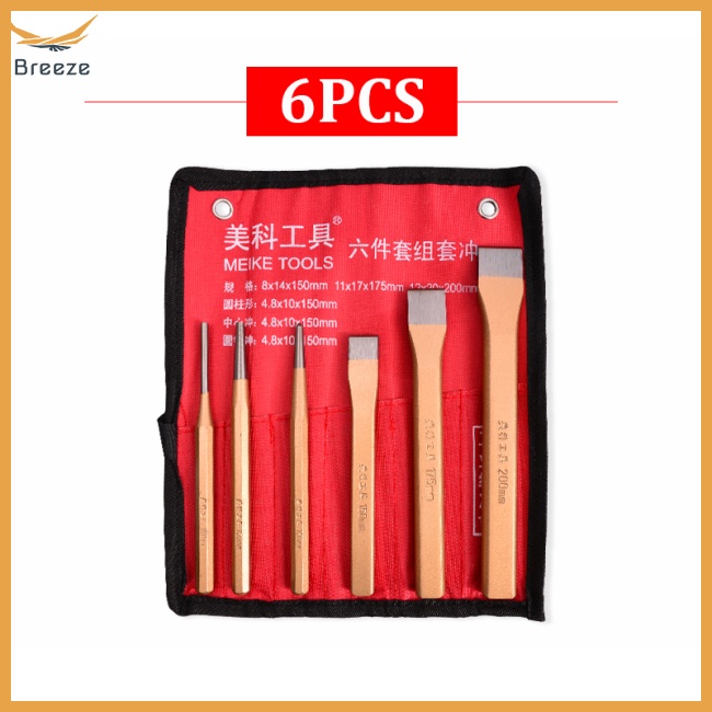 Bộ 6 Dụng Cụ Đục Lỗ Cho Xây Dựng Kèm Túi Đựng