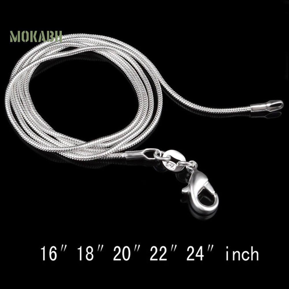 Vòng cổ Đồng Mạ Bạc Hình Xương Rắn Thời Trang Cho Nữ