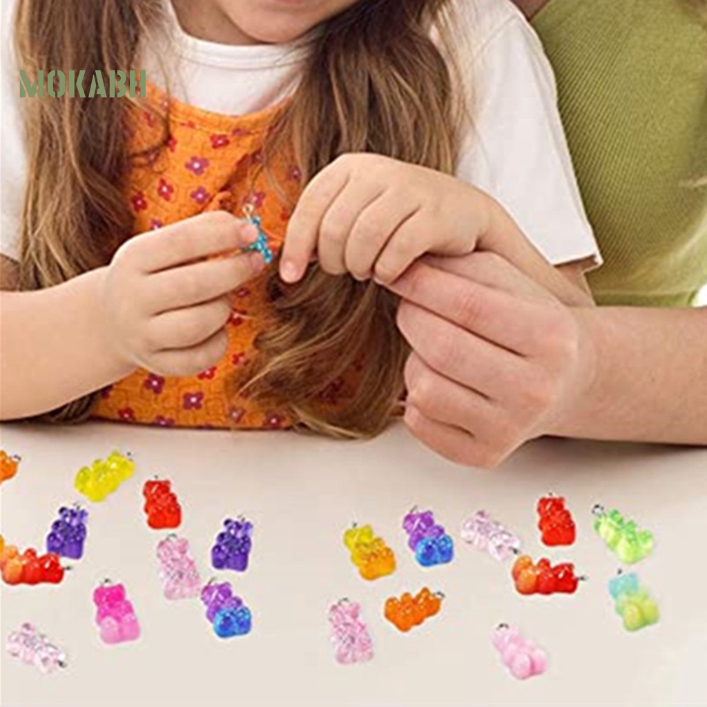 Vòng cổ Kim Loại Mặt Hình Gấu Hoạt Hình Màu Kẹo Ngọt Dễ Phối Đồ Chống Dị Ứng Thời Trang Cho Nữ