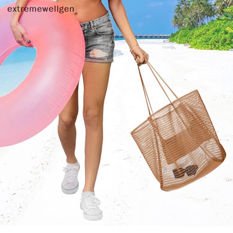 Túi Đeo Vai / Xách Tay Bằng Lưới Sức Chứa Lớn Tiện Dụng Đi Biển Cho Nữ